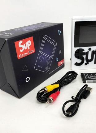 Ігрова приставка консоль sup game box 500 ігор, ретро приставка денді, тетріс приставка. колір: білий8 фото
