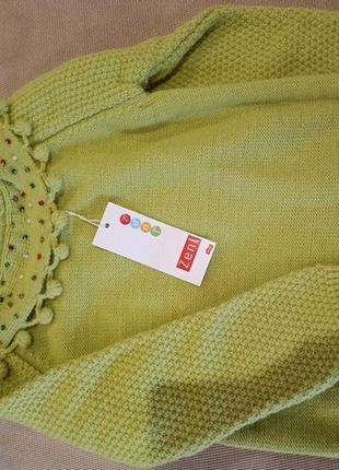 Свитер праздничный салатовый