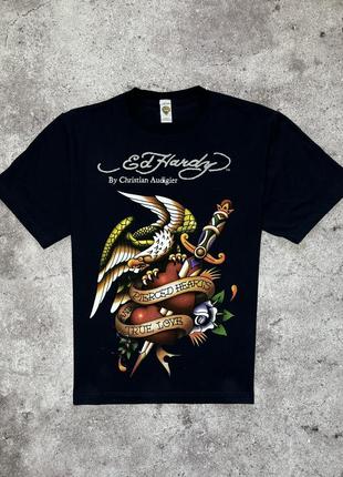 Вінтажна футболка ed hardy