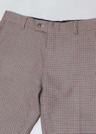 Хороші якісні завужені / slim fit вовняні (шерстяні) штани - брюки в дрібну клітинку