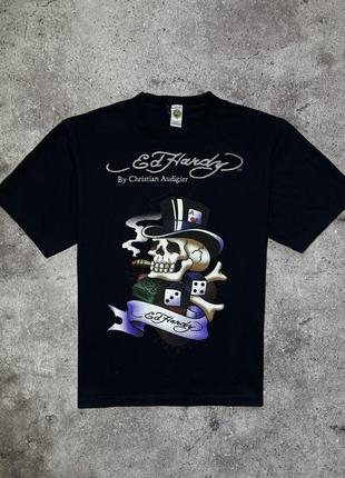 Вінтажна футболка ed hardy