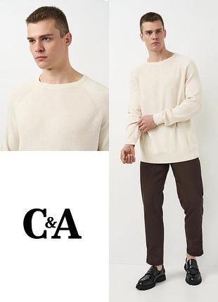Красивый стильный мужской джемпер c&a батал этикетка
