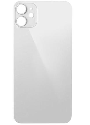 Задня кришка (скло) iphone 11 white (big hole)