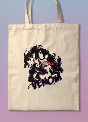 Шоппер эко-сумка с принтом мерч веном venom