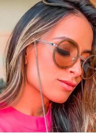 Модні жіночі  сонцезахисні окуляри, круглі металеві окуляри