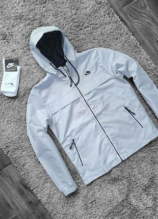 Мужская ветровка nike sage серая (+подарок) 🧦