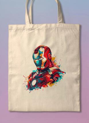 Шоппер еко-сумка з принтом мерч залізна людина iron man