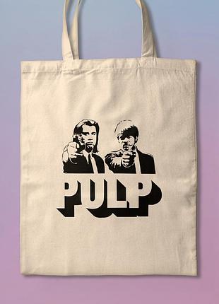 Шоппер эко-сумка с принтом мерч криминальное чтиво