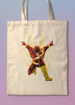 Шоппер эко-сумка с принтом мерч флеш flash