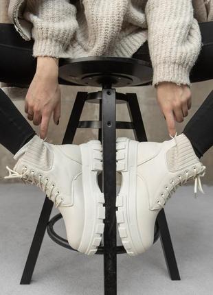 Женские кроссовки ботинки lansen зимние натуральная кожа