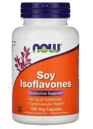Ізофлавони сої now foods soy isoflavones підтримка ендокринної системи 120 рослинних капсул