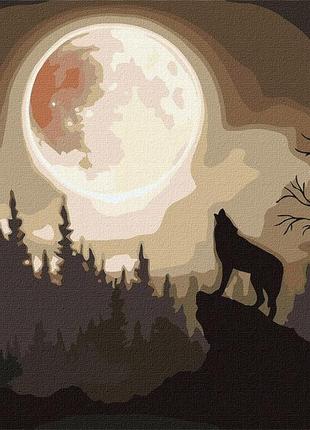 Картина по номерам згадочная луна  40*50 см идейка kho4291