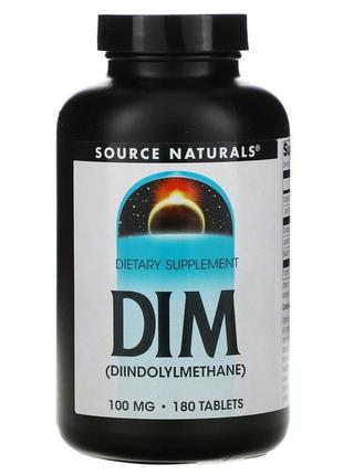 Dim source naturals дііндолілметан 100 мг для жіночого гормонального здоров'я 180 таблеток