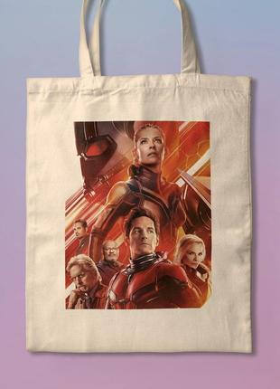 Шоппер эко-сумка с принтом мерч человек муравей и оса