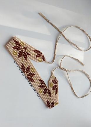 Гердан, ггердан, украинский чекер из бисера, украшение ручной работы, украинский...