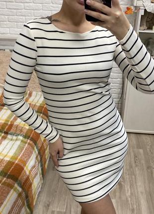 H&m белое платье я в полоску