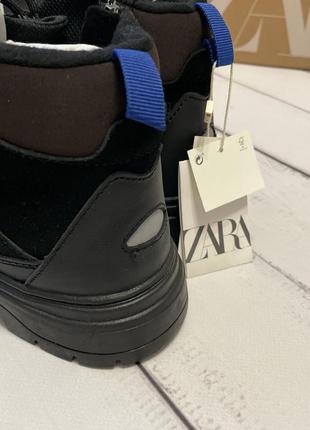 Дитячі шкіряні термо ботинки зимові zara зара