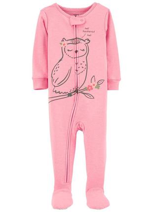 Carters хлопковый человечек пижама поддева слип сова