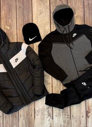 Зимний спортивный костюм сет 4в1 nike tech fleece