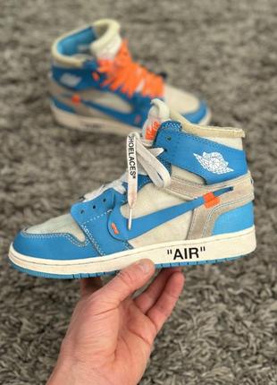 Nike jordan 1 retro high off-white university blue размер 37.5 23,5 см идут на 24 см