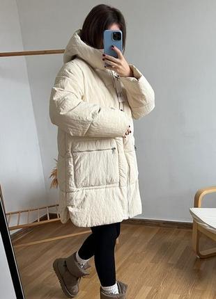 Zara непромокаемый пуховик2 фото