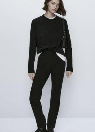 Брюки с высокой посадкой massimo dutti