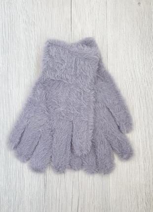 Підліткові ангорові рукавиці одинарні, 8-18 років