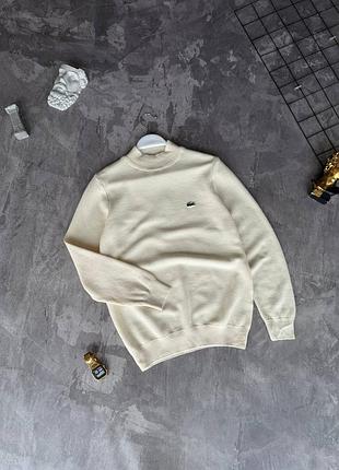 Мужской бежевый свитер lacoste 4
