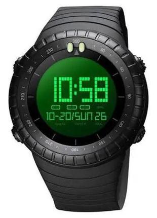 Часы наручные мужские skmei 1992bk black, мужские армейские водостойкие тактические часы. цвет: черный2 фото
