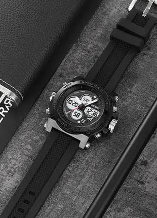 Часы наручные мужские skmei 2065bkwt, водонепроницаемые мужские часы, мужские спортивные5 фото