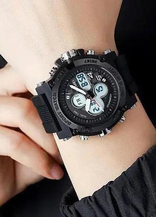 Годинник наручний чоловічий skmei 2065bkwt, водонепроникний чоловічий годинник, чоловічий спортивний4 фото