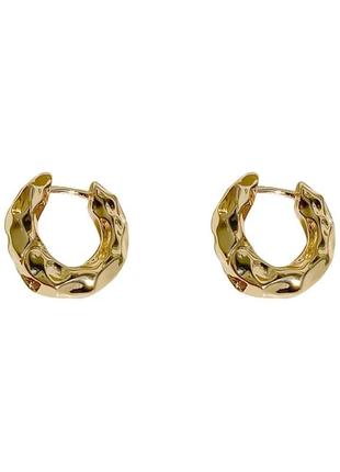 Серьги шарики неровные кольца стерлинговое серебро s925 новые