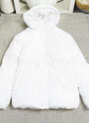 Новая белая теплая куртка (есть дефект) h&m