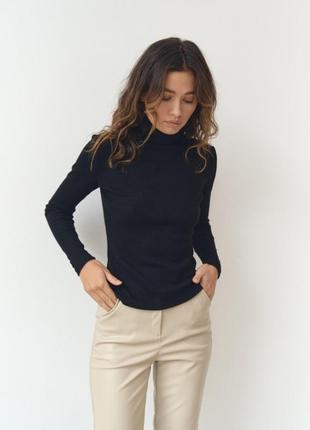 Базовый лонгслив гольф трикотаж