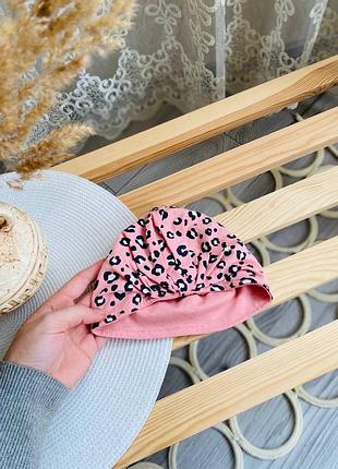 Шапка тонка для дівчинки шапочка весняна тюрбан на 3-6-9 місяців чалма