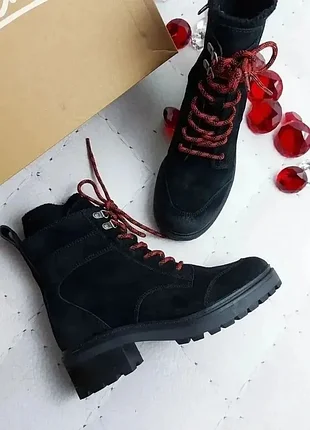 Zodiac оригінал чорні замшеві ботинки з трикотажним комірцем