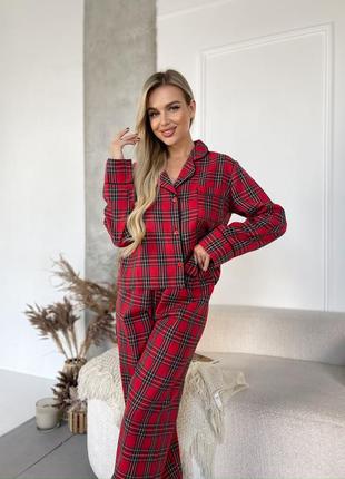 Оверсайз комплект для дома с брюками и рубашкой