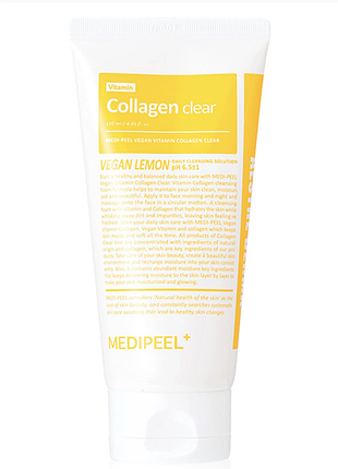 Гель-пенка для умывания с коллагеном и облепихой medi-peel vegan vitamin collagen clear 120 ml