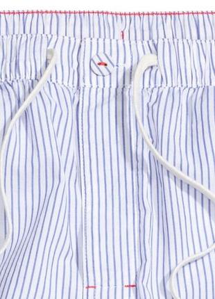 Пижамные штаны хлопковые с карманами для мужчины h&amp;m 0404248002 m голубой