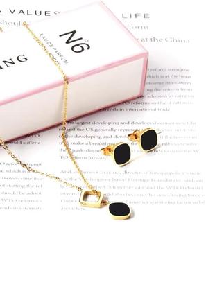 Набор серьги и подвеска