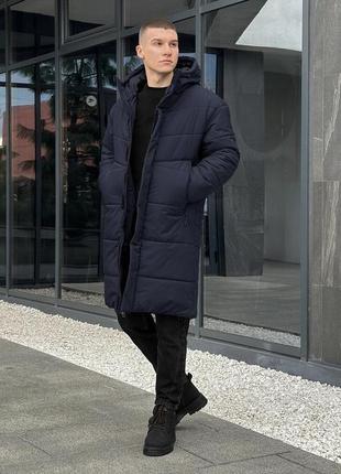 Чоловіча зимова куртка legas темно-синій-темно-сірий