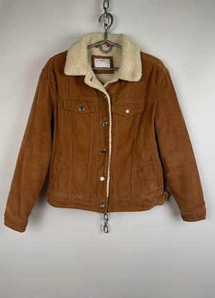 Женская вельветовая куртка, шерпа bershka levis