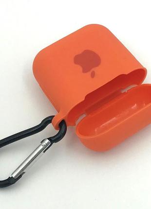 Силиконовый чехол для наушников apple airpods orange