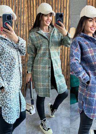 Удлиненная рубашка-кардиган, букле принт премиум качества🔥