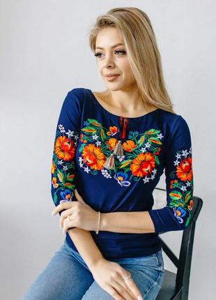 Вышиванка женская, вышитая футболка