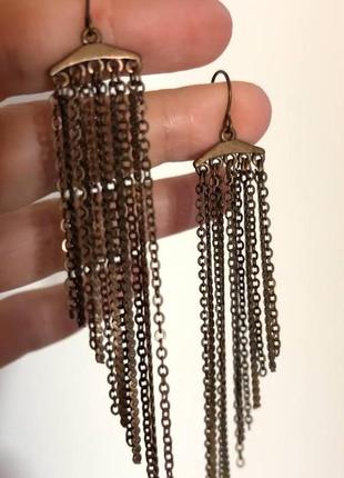 Винтажные серьги медь