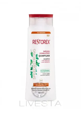 Шампунь для сухих и поврежденных волос "speed & strong" restorex, 500 мл