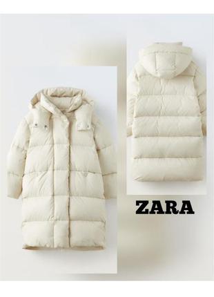Подовжений пуховик zara