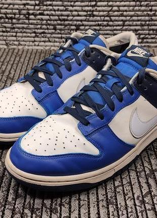 Кожаные кроссовки nike dunk low, оригинал, 45рр - 29см