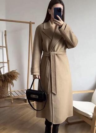 Вовняне пальто-халат zara